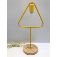 Lampa de masa JH-569 D15xH40cm, E27/1, Metal+ Wood,Yellow LuminaLED