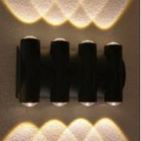 Aplica LED SG-2266-8  185x100x45mm 8/1W 3000K IP65 negru LuminaLED