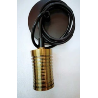 Suspensie JH-154 D4.5xH6.5cm, E27/1, Metal+ PVC Wire, Red+Tan LuminaLED