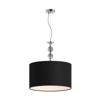 REA RLD93163-1B chandelier, 1xE27 60W, metal chrome black, Zumaline