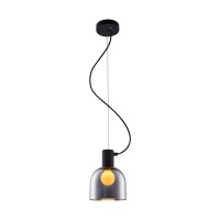 * Lustra LAZARO MD1918-1S 1xE27 60W metal chrome black LuminaLED