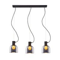 Lustra LAZARA MD1918-3S 3xE27 60W metal chrome black LuminaLED