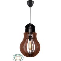 Lustra AMPUL 1xE27 Brown lemn LuminaLED