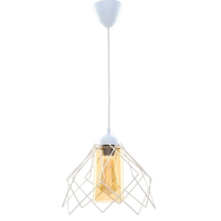 Lustra KONTES 1xE27 White sticla LuminaLED