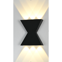 Aplica LED exterior SG-A04-6 6x1W IP65 3000K negru LuminaLED