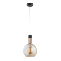 Chandelier MAYA 1xE27 Max 60W, black + gold, ALFA