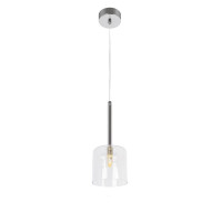 Pendant chandelier JH-774 D10x30 cm, E27x1, glass, clear
