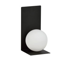 Wall light FORM 1xE14 black + opal EMIBIG