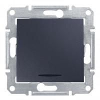 Cross switch with indicator 10A 250V, graphite, Sedna, Schneider Electric