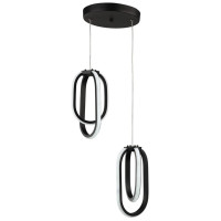 Plafonieră LED GOKTUG 2x24W 4000K Negru Begusa
