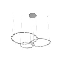 Lustră LED FS-036-D42B, 92W, 3000K, argintiu LuminaLED