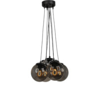Chandelier MALTA 7xE27 Max 60W anthracite + black Begusa 