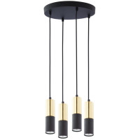 Chandelier ELIT 4xGU10 Max 50W, black + chrome, TK-LIGHT