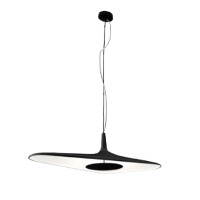 LED Chandelier JH-826, 800×380×3×1.5 m, 12W, metal + fiberglass, black, LuminaLED