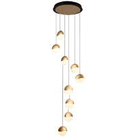 LED chandelier Light FS-027-D9A 54W 3000K Gold D52.5xH200 cm