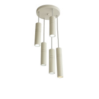 Chandelier JH-570 D30x6xH36 cm, G9x5, metal, white