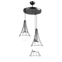 Chandelier LAPIS 3xE27 Max 60W, black + white, Begusa