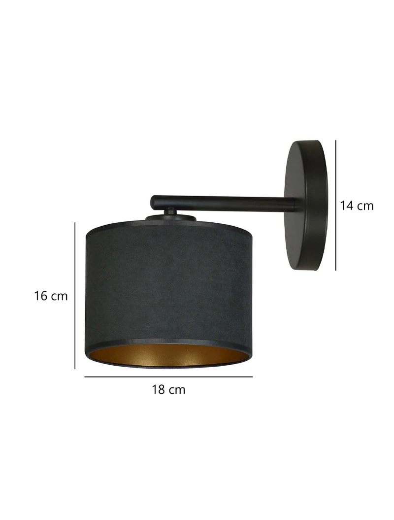 Aplică HILDE K1 1XE27 negru+aur EMIBIG 3