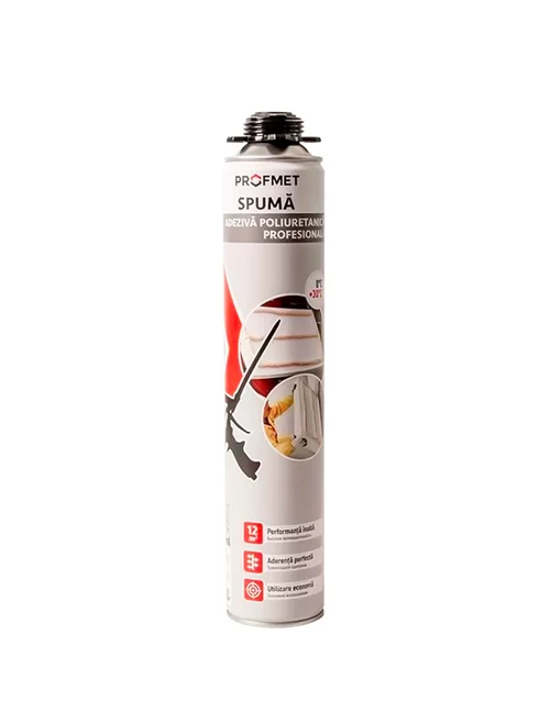 740609 Spumă adezivă poliuretanică monocomponentă 800ml Profmet