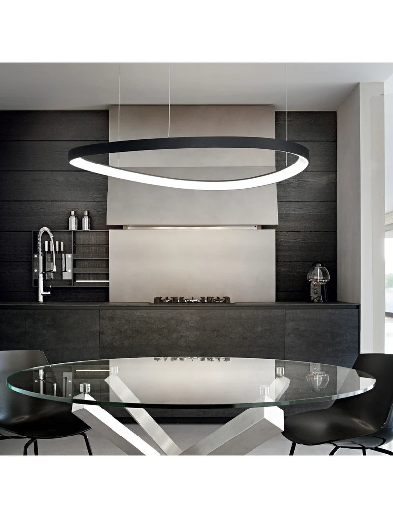 Люстра LED GEMINI 47Вт 5100Лм 3000К D610 черная Ideal Lux 2