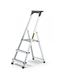 Алюминиевая складная лестница с платформой 3+1 ступени, макс. 125 кг, 2.54 м