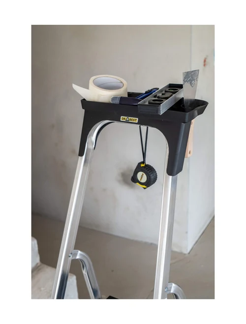 Scară aluminiu pliabilă cu platformă 3+1 trepte/ max.125kg/ 0,54m
