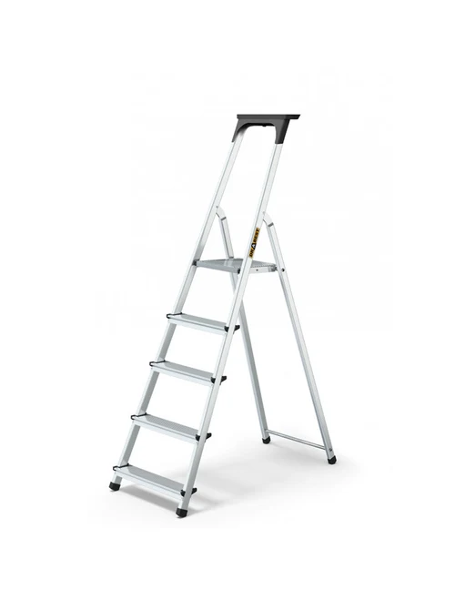Scară aluminiu pliabilă cu platformă 5+1 trepte/ max.125kg/ 0,97m