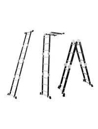 Алюминиевая лестница-трансформер с платформой 4х3 ступени / макс. 125кг / <4.19м 2