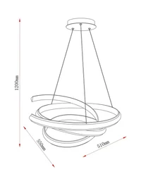 Lustră LED 250051P-BE VECINO 42W 3000-6000K mokka ZUMALINE 3