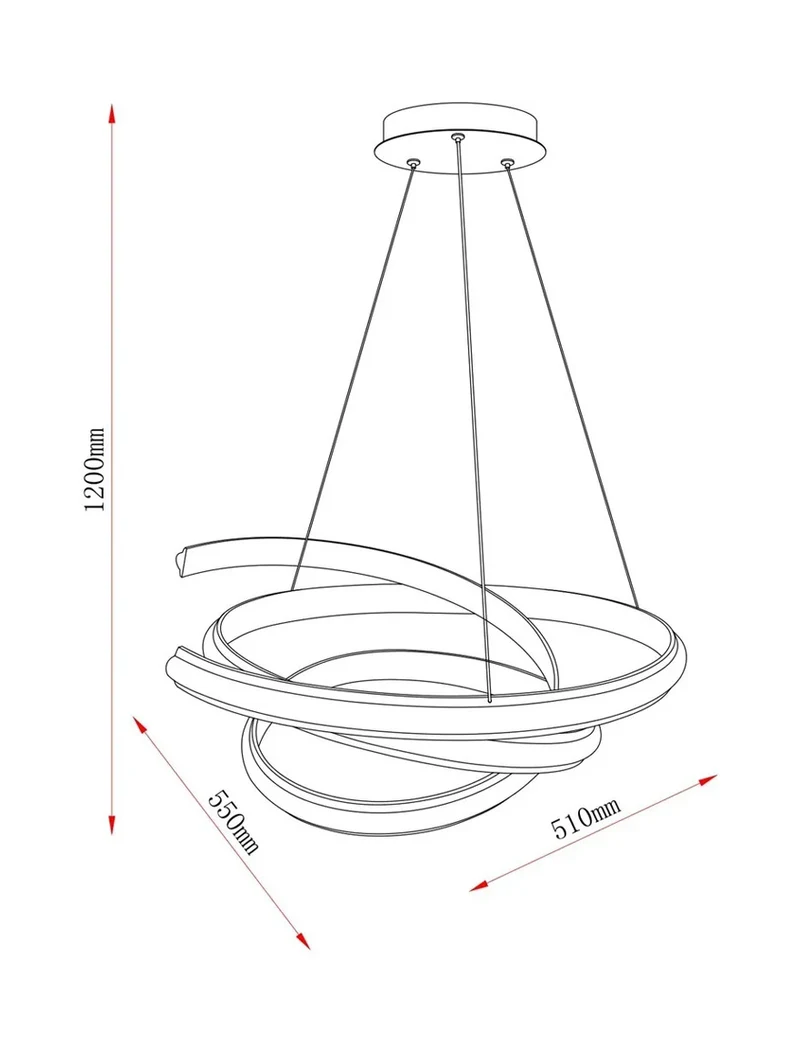 Lustră LED 250051P-BE VECINO 42W 3000-6000K mokka ZUMALINE 3