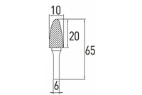 Freză frontală tip G 10*20 HOGERT