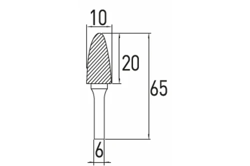 Фреза торцевая типа G 10×20 мм, HOGERT