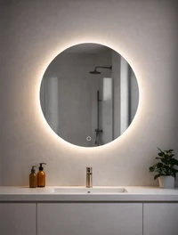 Светодиодный зеркало D60cm сенсорный анти-запотевание димируемый LuminaLED 2