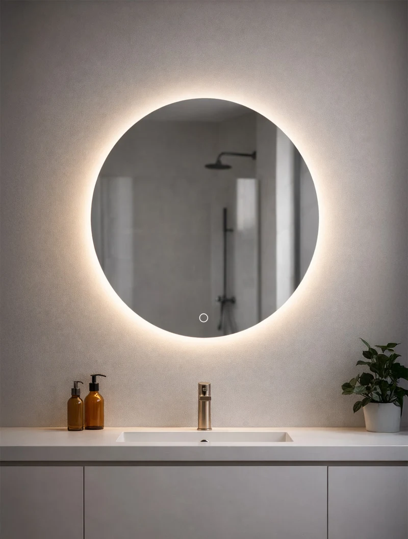 Светодиодный зеркало D60cm сенсорный анти-запотевание димируемый LuminaLED 2