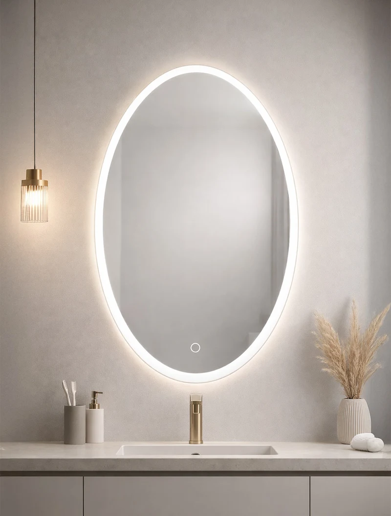 Oglindă LED 50*80cm touch anti-aburire dimabil LuminaLED 2