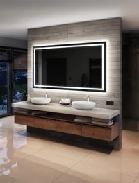 Oglindă LED 1200*60cm frontal+spate, touch anti-aburire dimabil LuminaLED 2