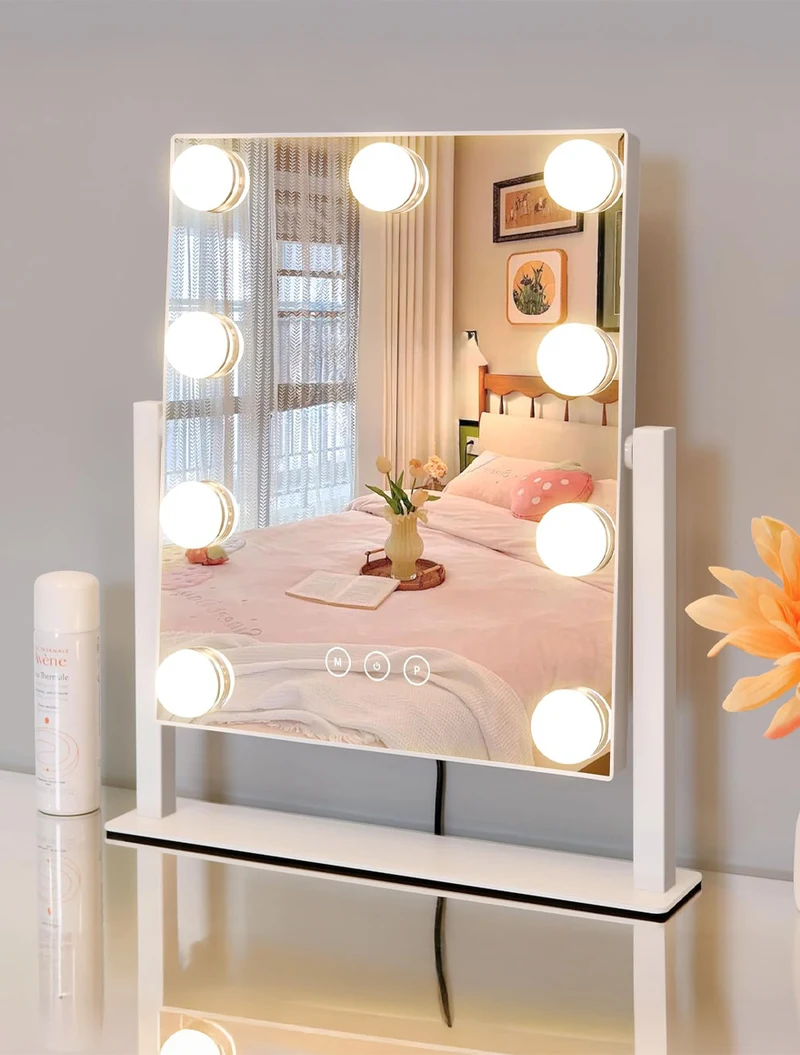 Oglindă de masă LED 25*37cm 9x1W alb LuminaLED 3