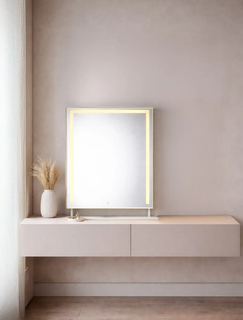 Oglindă de masă LED 40*50cm cu suport de fier LuminaLED 2