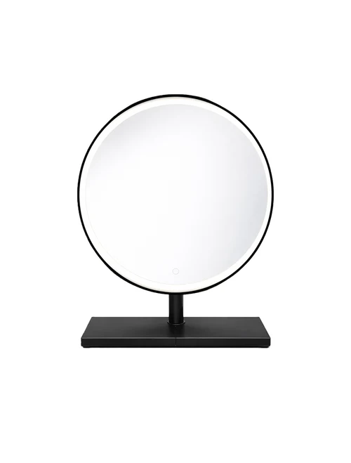 Oglindă de masă LED D60cm touch neagră LuminaLED