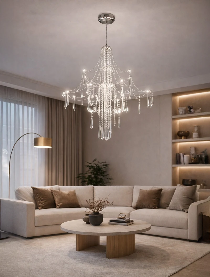 Lustră  LED 21W 4000K D700 H800 Chrox ZKS crome LUMINALED 2