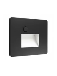 Corp de il. cu senzor încorp scară/perete LED 1.5W 3000K-5700K 220-240V negru Luminaled