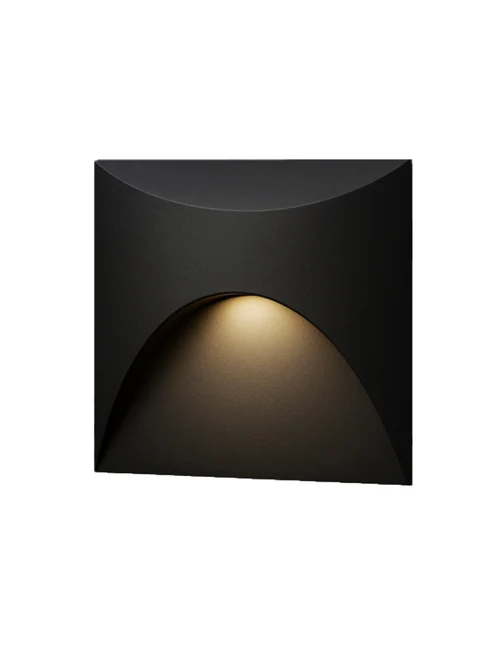 Корпус светильника для лестницы/стены LED 3W 4000K IP65 220-240V черный Luminaled