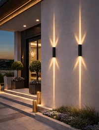 Aplică GLIN Led IP54 2*3W 4000K neagră LuminaLED 2