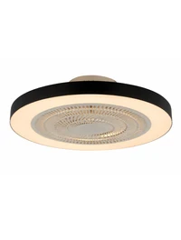 Светодиодный потолочный светильник с вентилятором BLANCA 45W Dim. 3000-6500K D480xH150 черный+ белый опал с ДУ Luminaled 2
