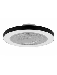 Светодиодный потолочный светильник с вентилятором BLANCA 45W Dim. 3000-6500K D480xH150 черный+ белый опал с ДУ Luminaled