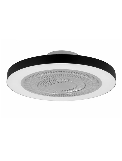 Светодиодный потолочный светильник с вентилятором BLANCA 45W Dim. 3000-6500K D480xH150 черный+ белый опал с ДУ Luminaled