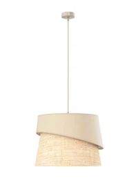 Suspensia CANVA 1XE27 mokka+ratan EMIBIG