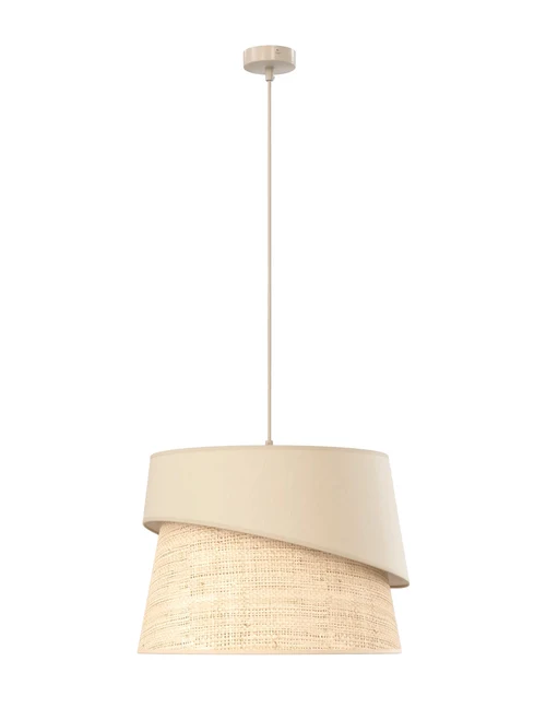 Suspensia CANVA 1XE27 mokka+ratan EMIBIG