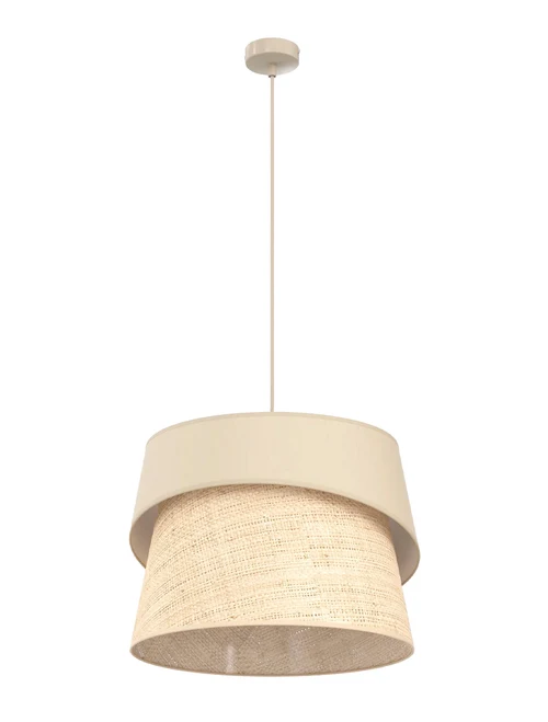 Suspensia CANVA 1XE27 mokka+ratan EMIBIG