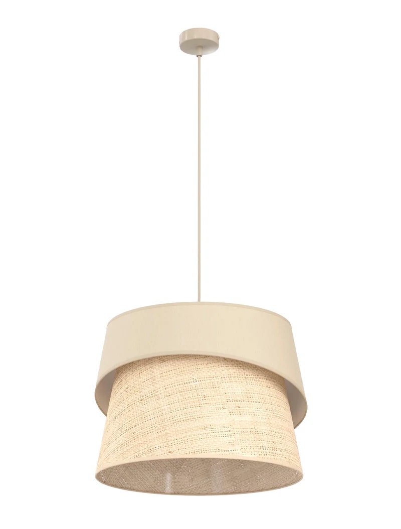 Suspensia CANVA 1XE27 mokka+ratan EMIBIG 2